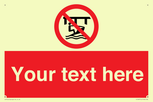 Custom Do not use watercraft in the vicinity of piers